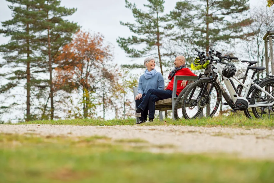 Rentner am Pause machen